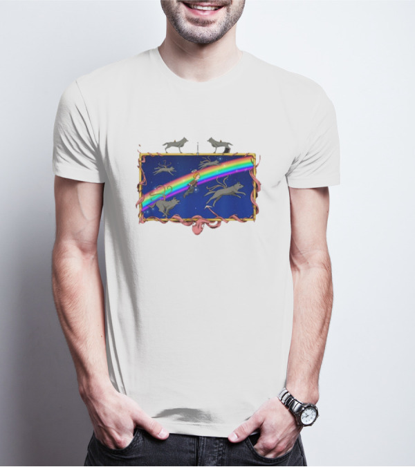 Capcom Resident Evil 4 The Masterpiece Theater I'm Tired Rainbow Flying Dogs T-Shirt