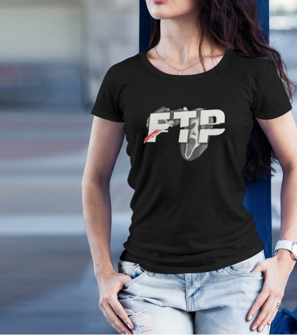 FTP Knife Ghost Mask Halloween T-Shirt