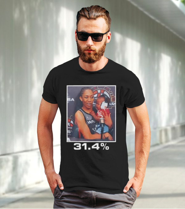 WNBA A’ja Wilson Holding Baby With 31.4% T-Shirt