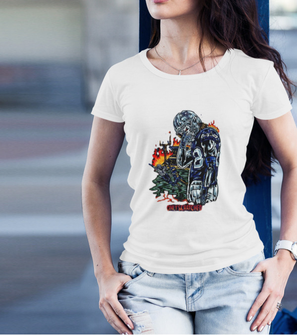 Only Scratched The Surface Retros Sports Imagery Fire Scene T-Shirt