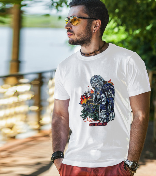 Only Scratched The Surface Retros Sports Imagery Fire Scene T-Shirt