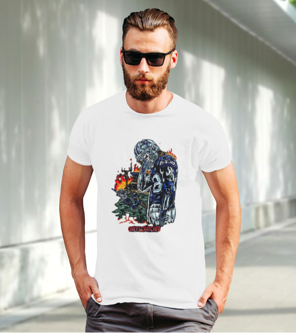 Only Scratched The Surface Retros Sports Imagery Fire Scene T-Shirt