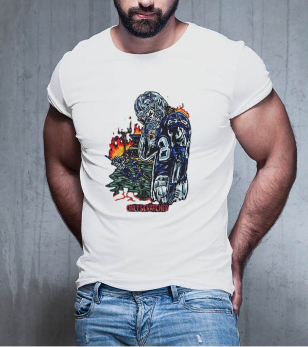 Only Scratched The Surface Retros Sports Imagery Fire Scene T-Shirt