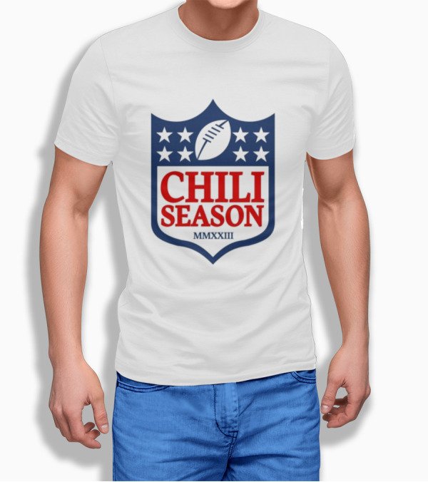 CHILI SEASON MMXXIII Football Shield Stars T-Shirt