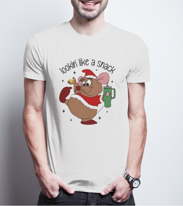 Lookin’ Like A Snack Santa Mouse Holiday Treat T-Shirt
