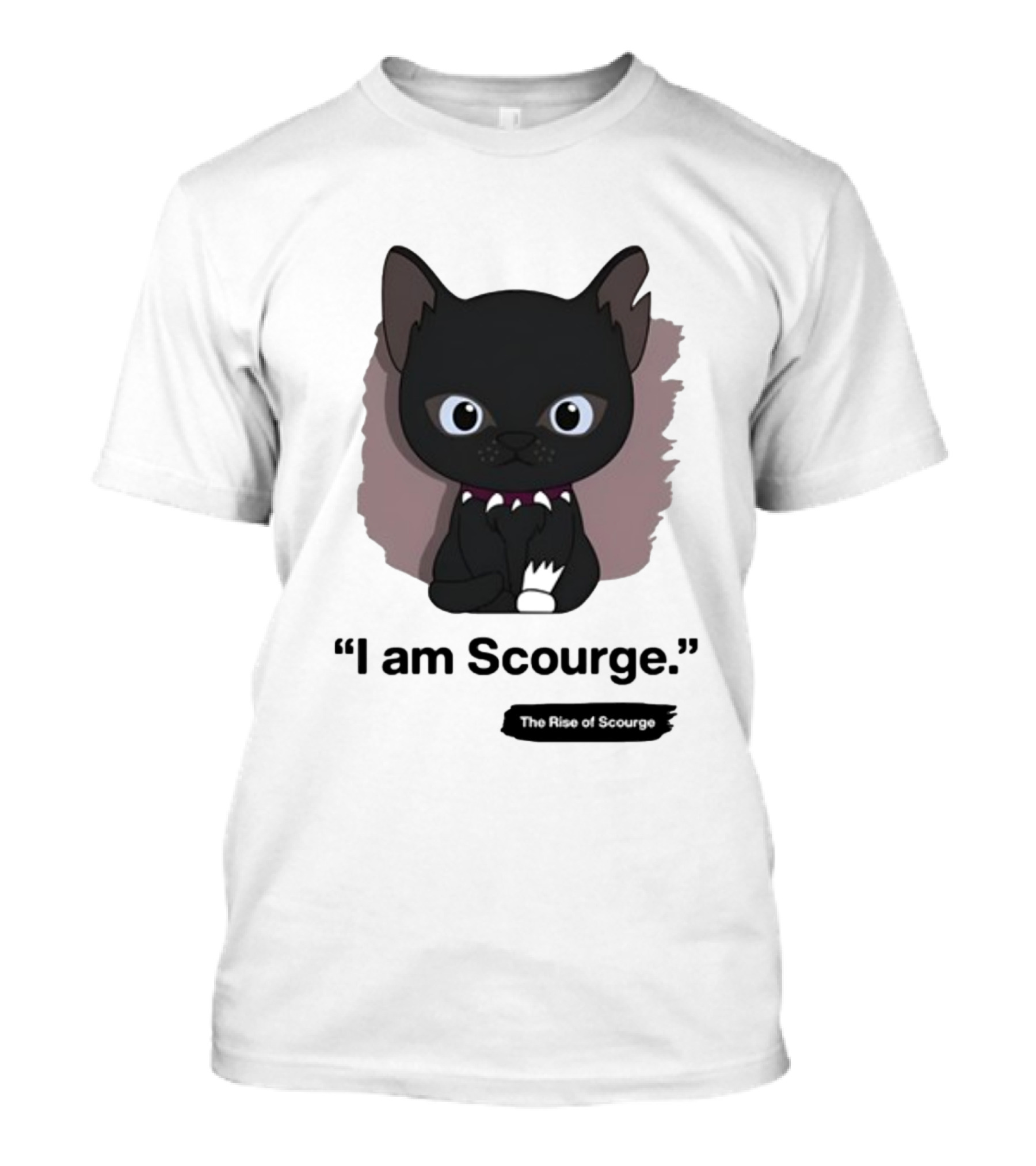 I Am Scourge The Rise Of Scourge Black Cat With Spiked Collar T-Shirt