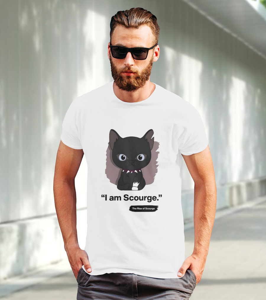 I Am Scourge The Rise Of Scourge Black Cat With Spiked Collar T-Shirt