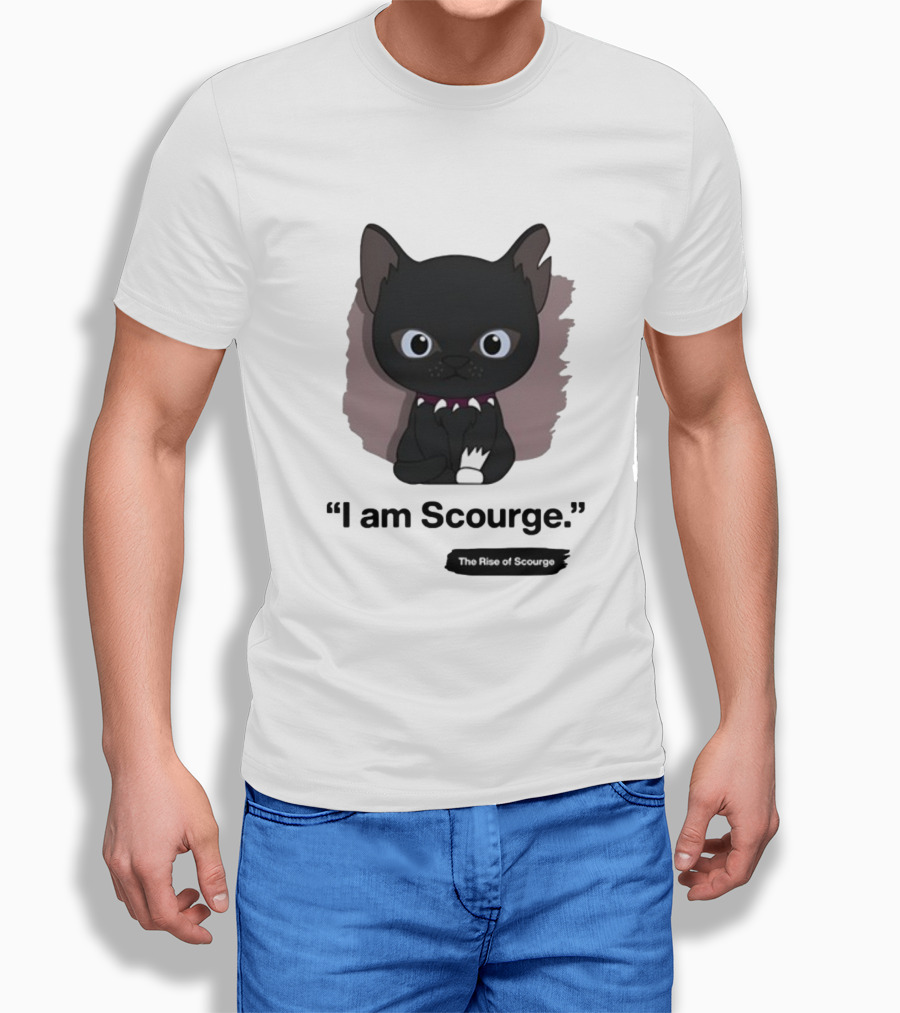 I Am Scourge The Rise Of Scourge Black Cat With Spiked Collar T-Shirt