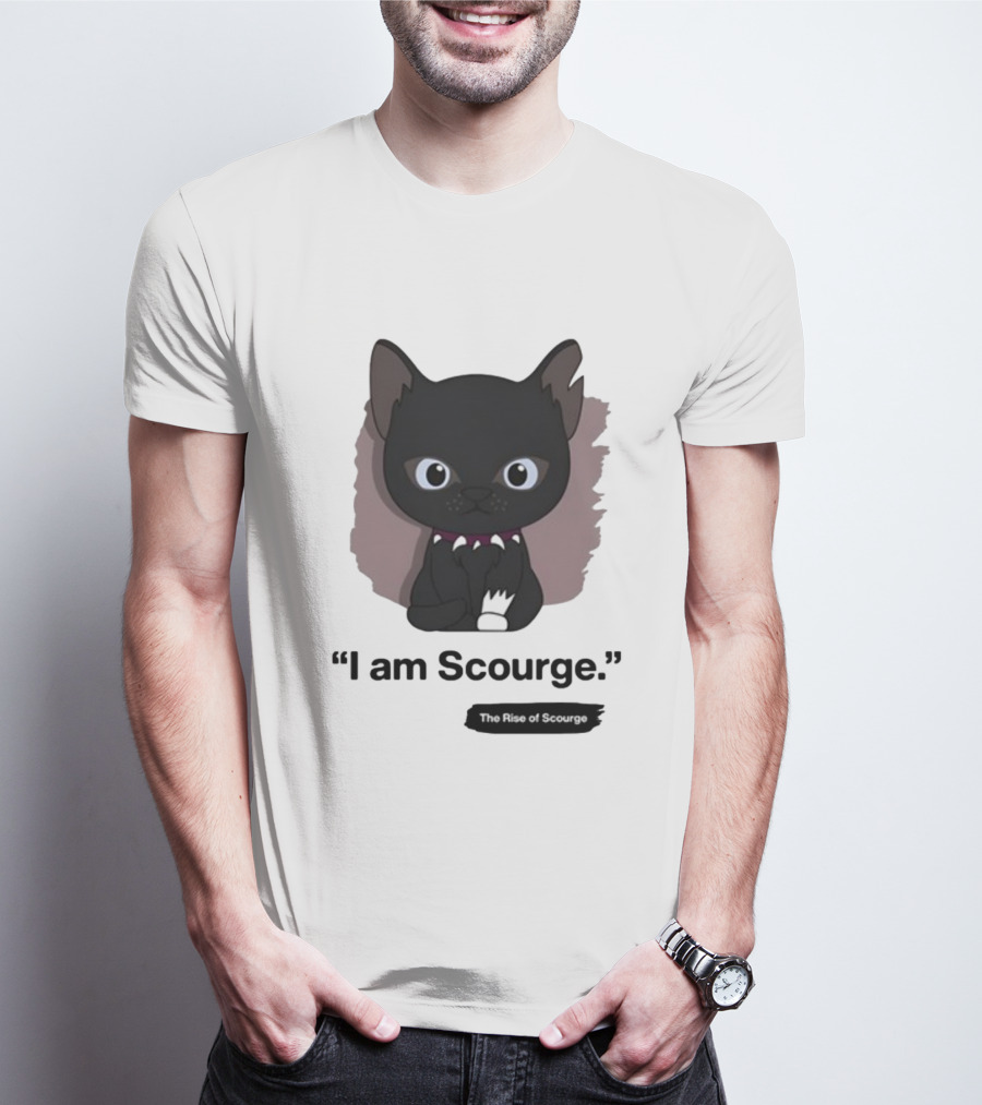 I Am Scourge The Rise Of Scourge Black Cat With Spiked Collar T-Shirt