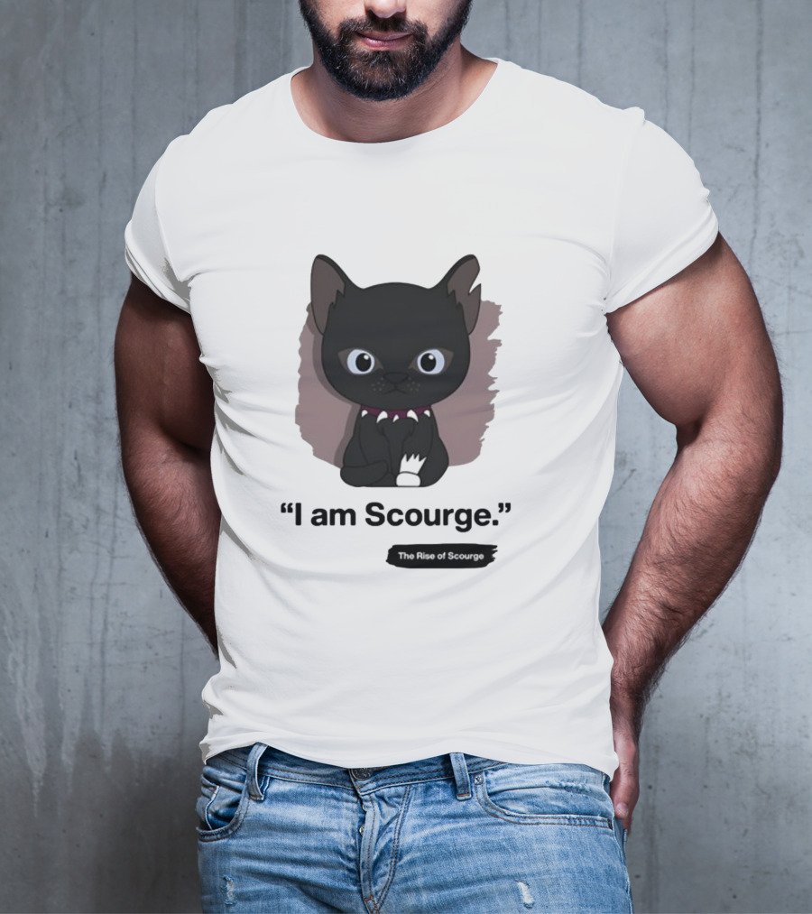 I Am Scourge The Rise Of Scourge Black Cat With Spiked Collar T-Shirt