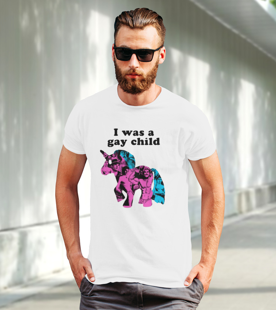 AndrewSylvesr Adrianandshane I Was A Gay Child Unicorn Collage T-Shirt