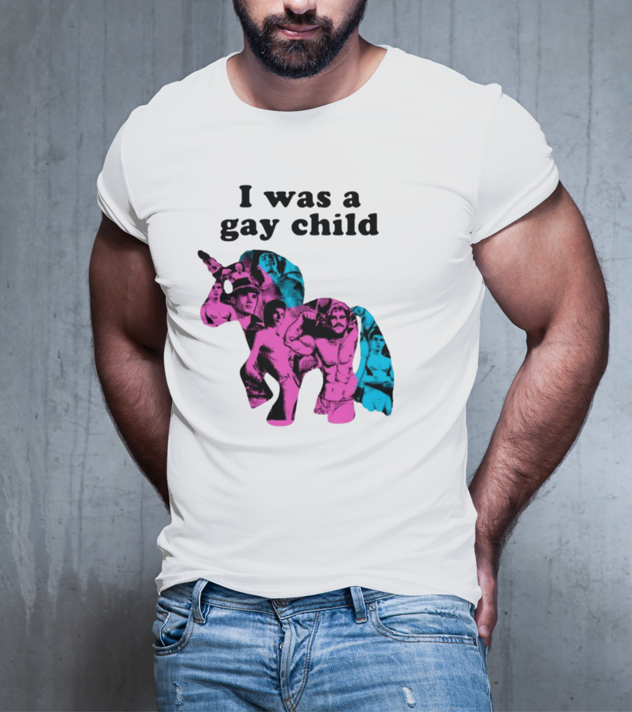 AndrewSylvesr Adrianandshane I Was A Gay Child Unicorn Collage T-Shirt