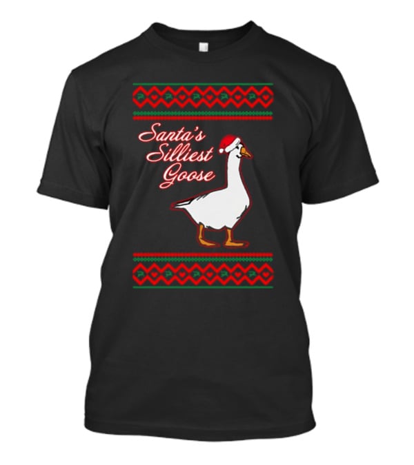 Santa's Silliest Goose Festive Holiday T-Shirt