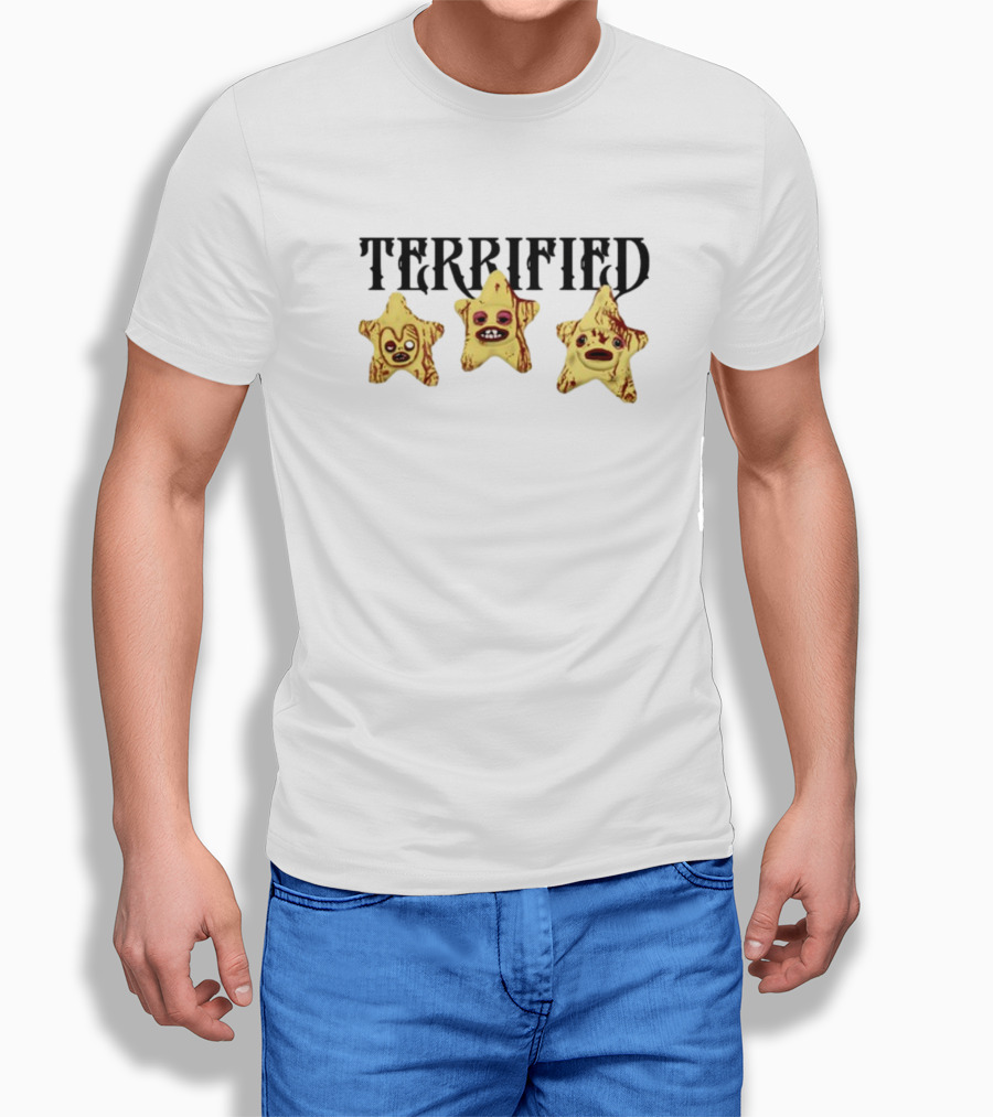 Terrified Stars Faces Horror Mood T-Shirt
