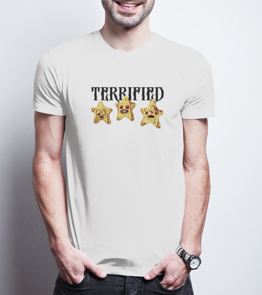 Terrified Stars Faces Horror Mood T-Shirt