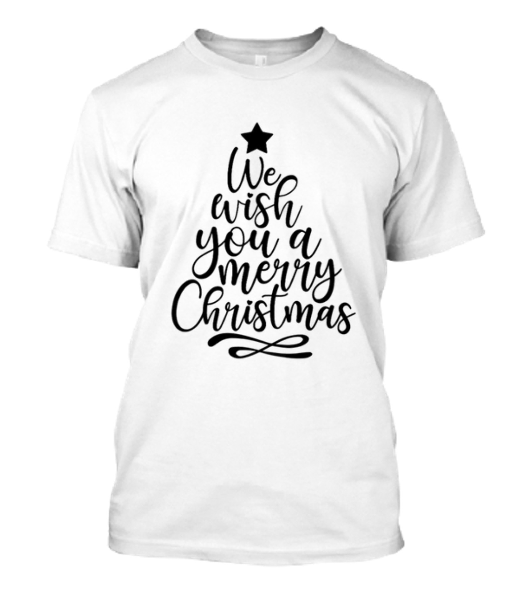 We Wish You A Merry Christmas Tree Star Family Holiday Xmas T-Shirt