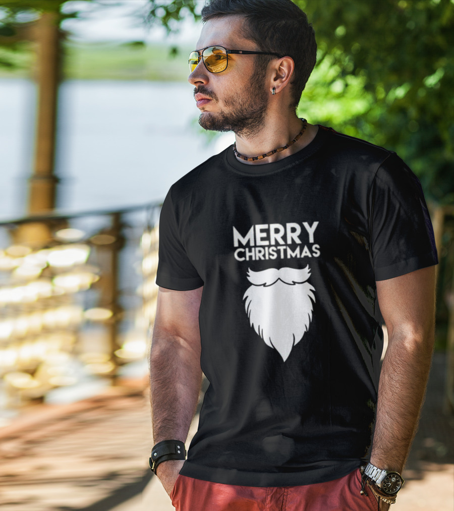 Merry Christmas Santa Beard T-Shirt