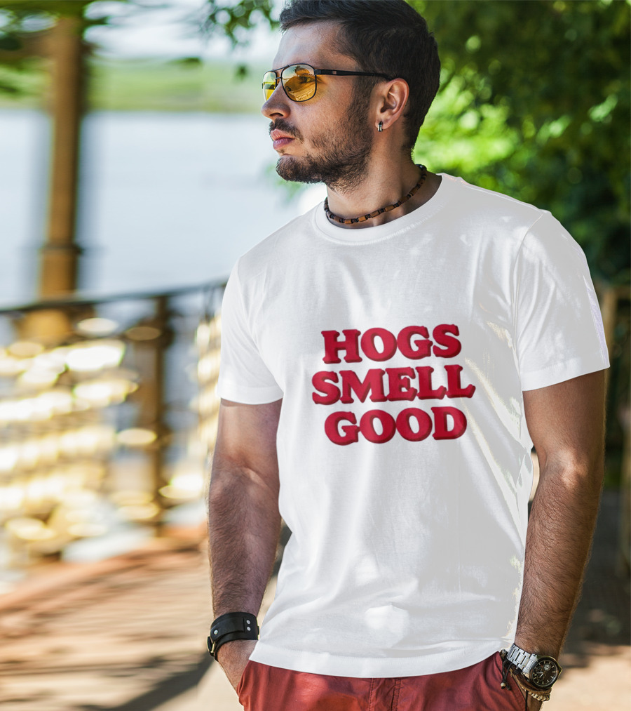 Hogs Smell Good Arkansas Razorbacks Danyelle Musselman T-Shirt