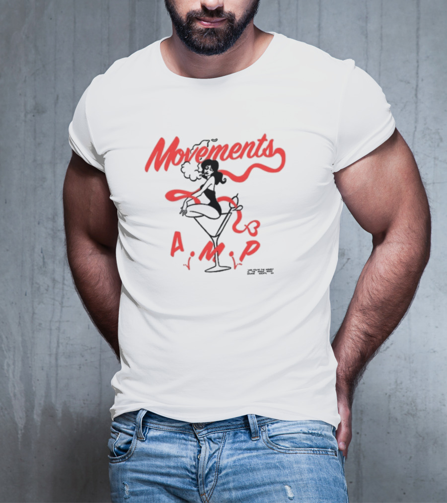 Movements A.M.P Vintage Cocktail Pin-Up Vibe T-Shirt