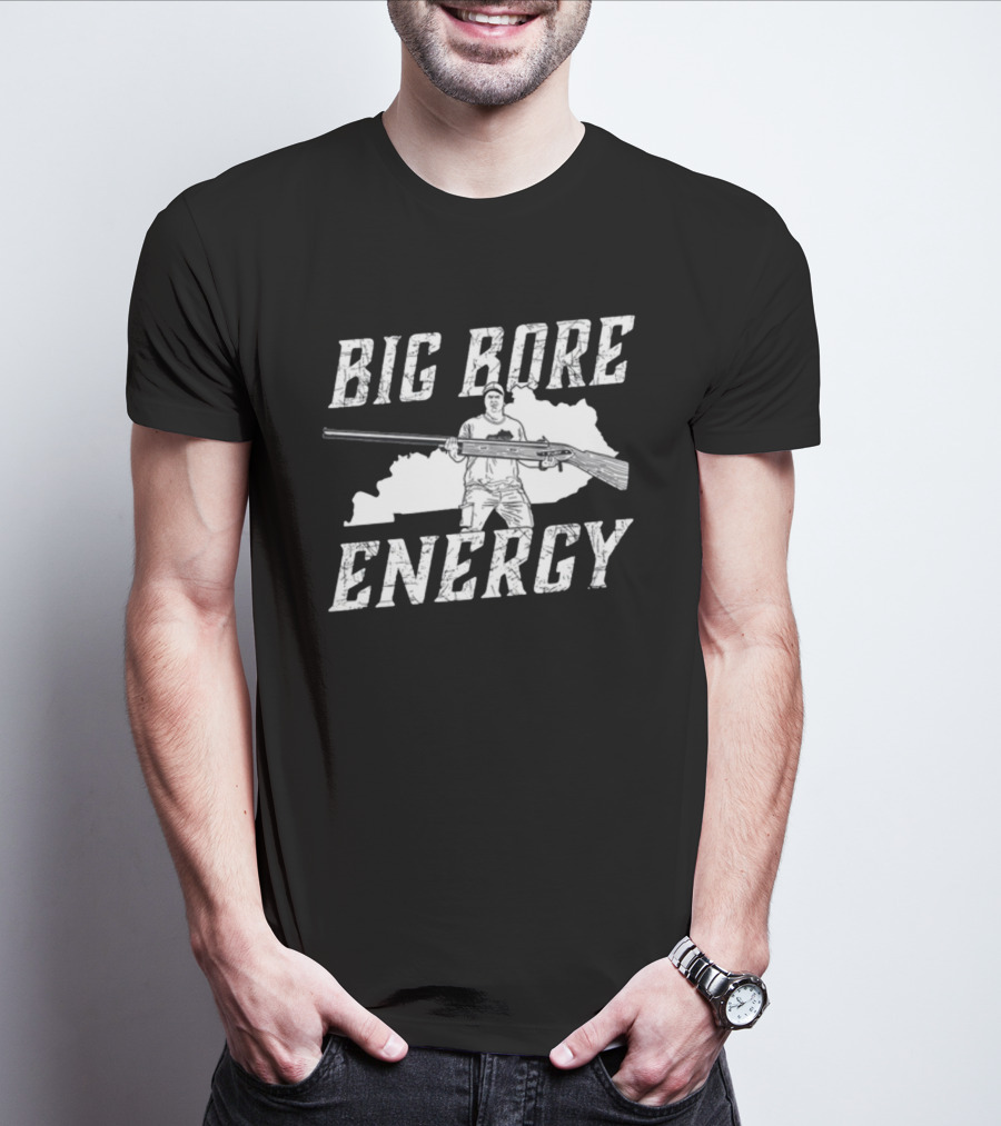 Big Bore Energy Forester Rifle Silhouette Kentucky State Outline T-Shirt