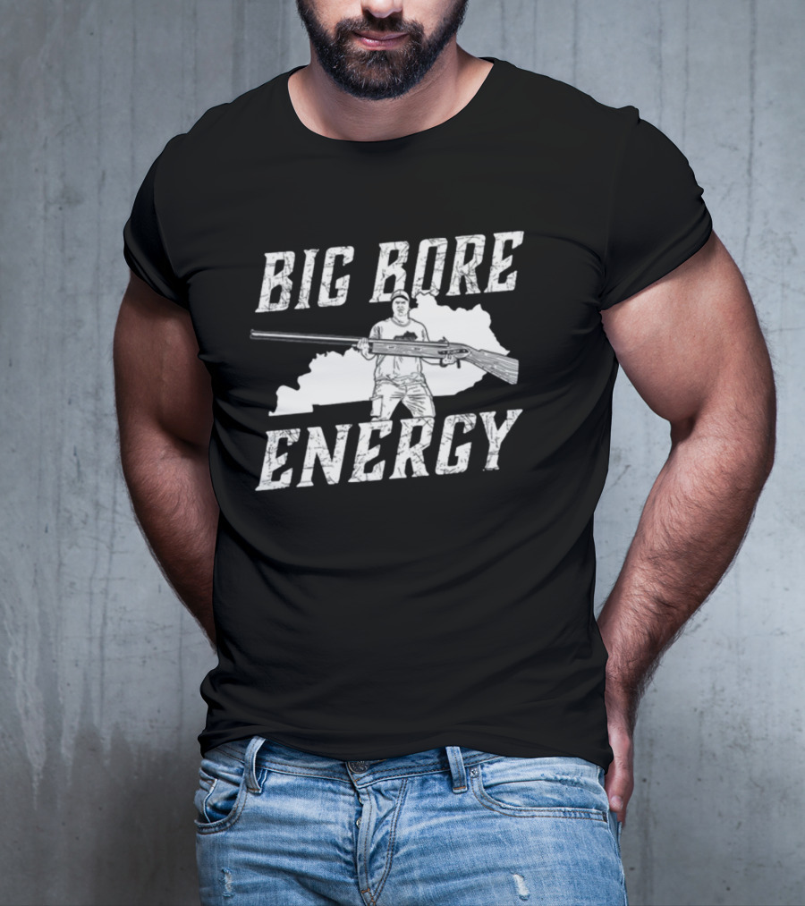 Big Bore Energy Forester Rifle Silhouette Kentucky State Outline T-Shirt