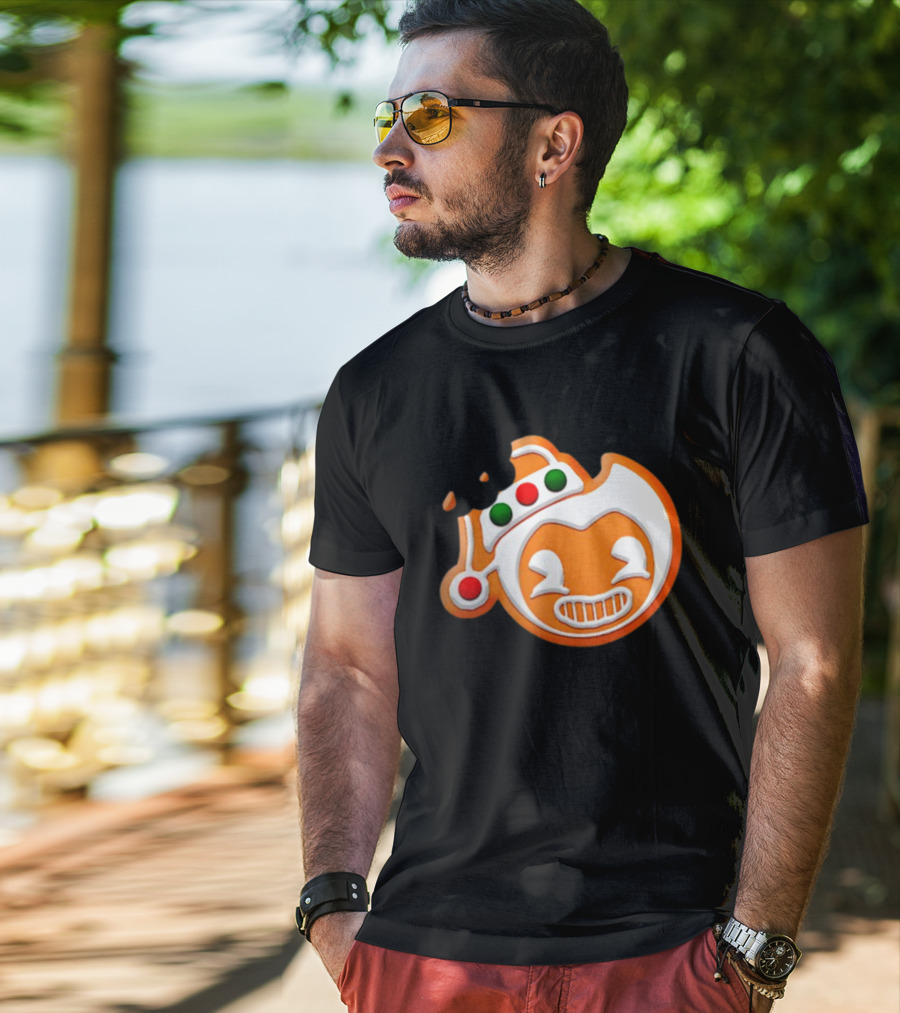 Bendy Gingerbread Christmas Cookie Bite T-Shirt