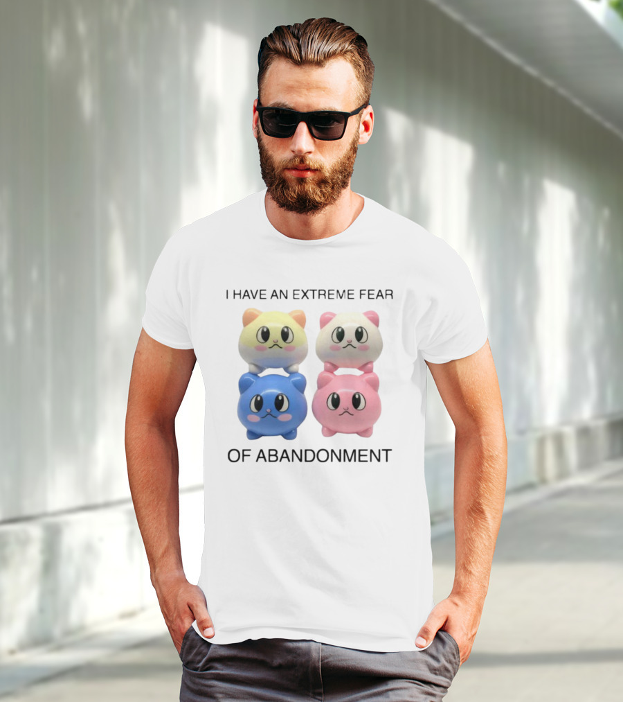Kikillopieces I Have An Extreme Fear Of Abandonment Kawaii Cats T-Shirt