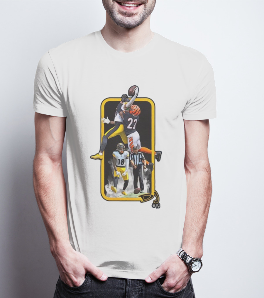 DJ #18 Big Play Football Match Jump Clash T-Shirt