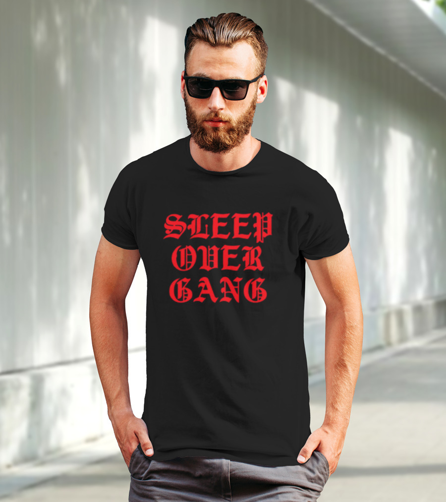 Sleep Over Gang Gothic Font Pajama Party T-Shirt