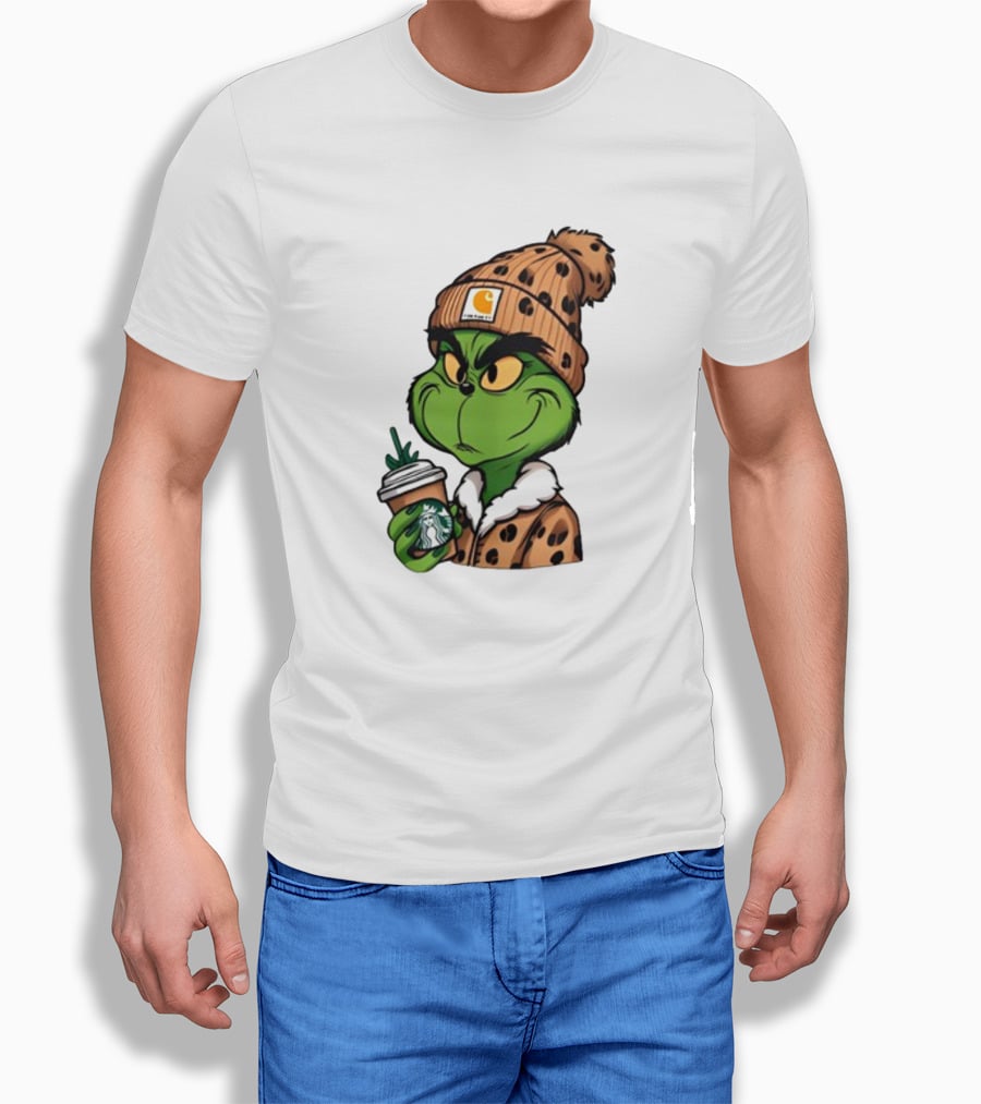 The Grinch Carhartt Beanie Starbucks Christmas T-Shirt