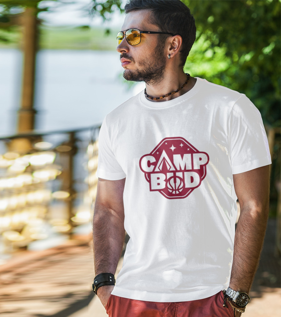 CAMP BUD Basketball Tent And Stars T-Shirt