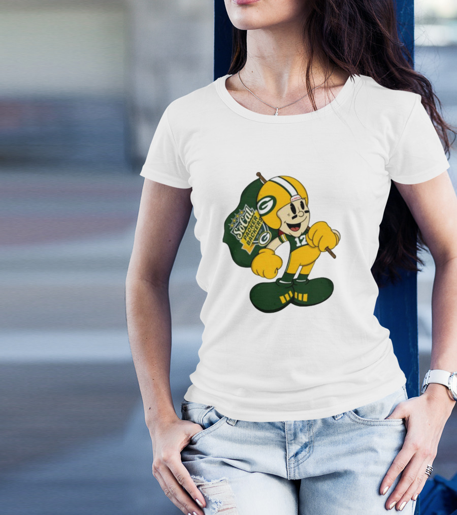 Socal Packer Backers 12 Retro Cartoon Football Character T-Shirt