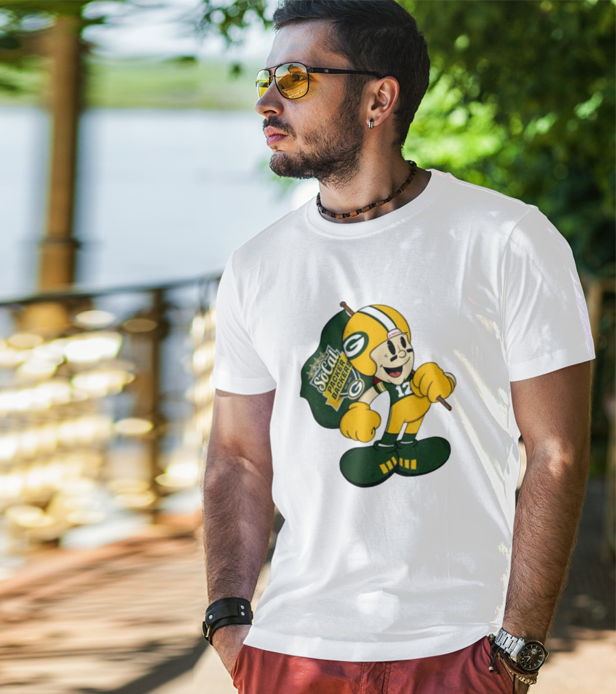 Socal Packer Backers 12 Retro Cartoon Football Character T-Shirt