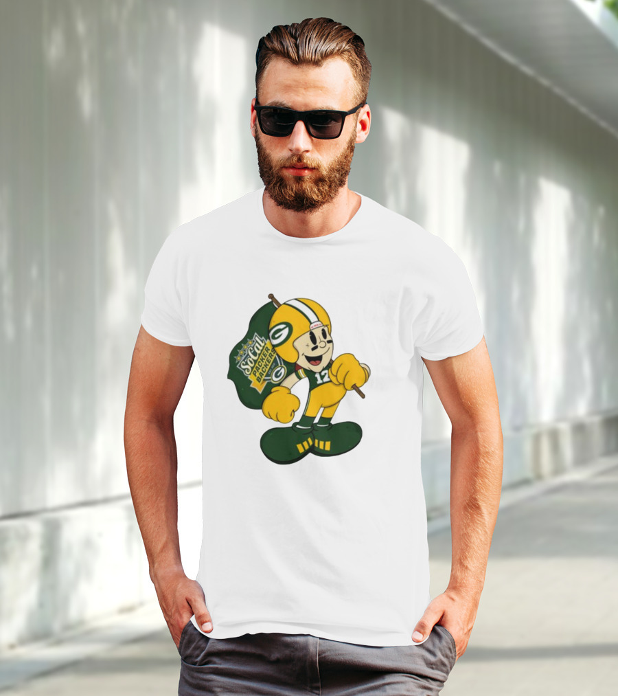 Socal Packer Backers 12 Retro Cartoon Football Character T-Shirt