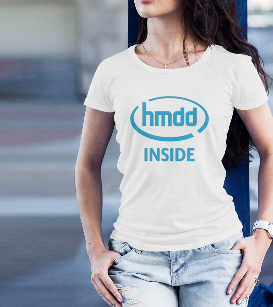 Hmdd Inside Logo Parody Dantebowe Wearing T-Shirt