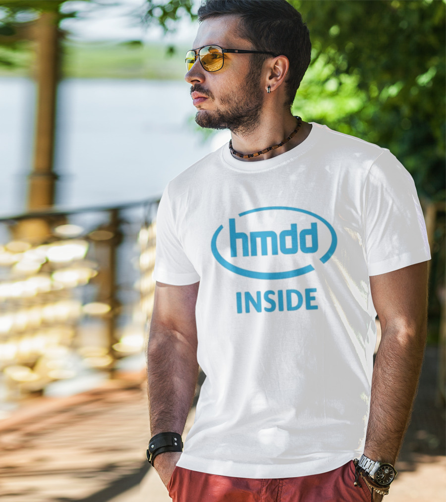 Hmdd Inside Logo Parody Dantebowe Wearing T-Shirt