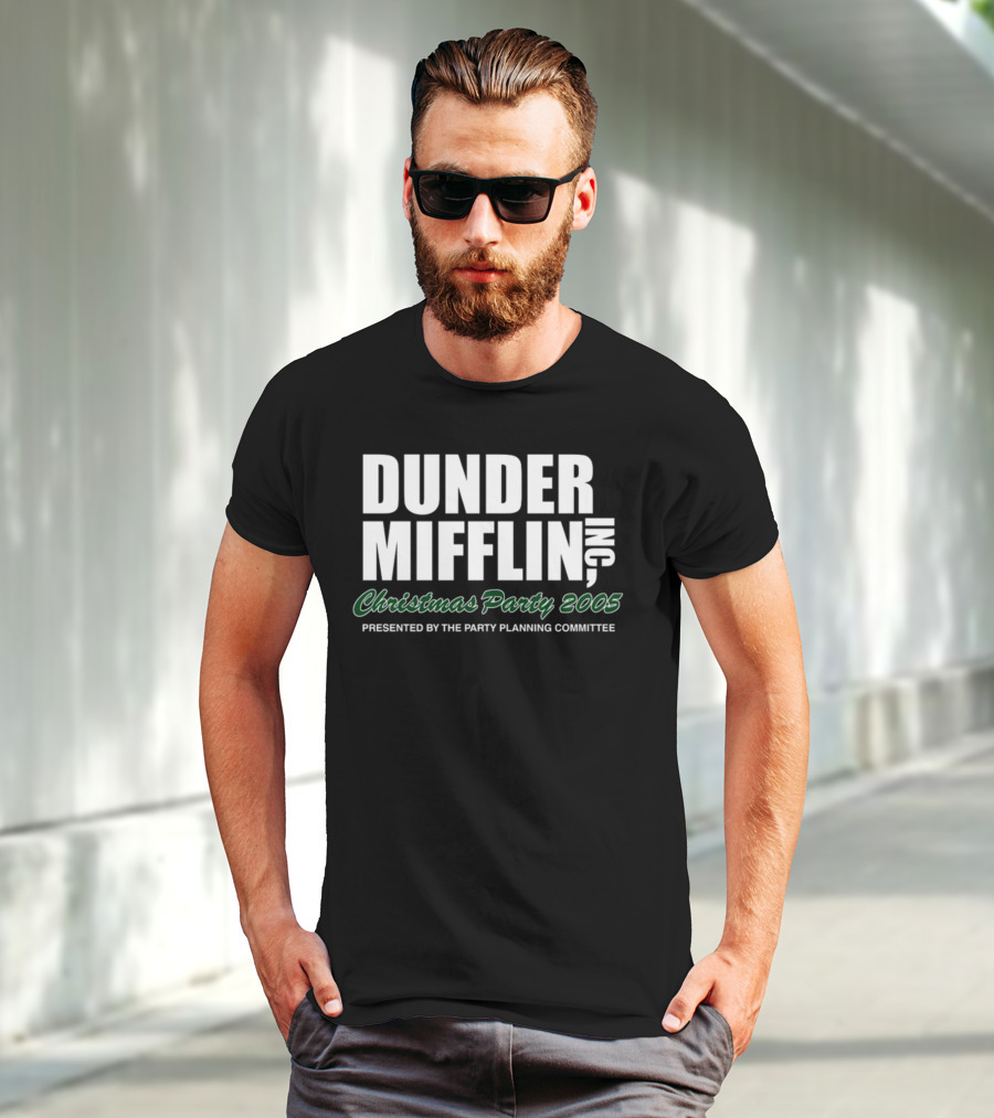 Dunder Mifflin Inc Christmas Party 2005 Presented By The Party Planning Committee Office Event T-Shirt