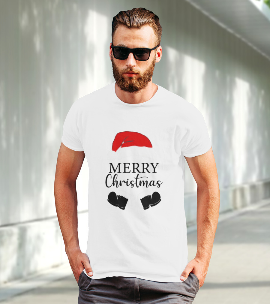 Merry Christmas Svg Santa Hat And Boots Softstyle V-Neck T-Shirt