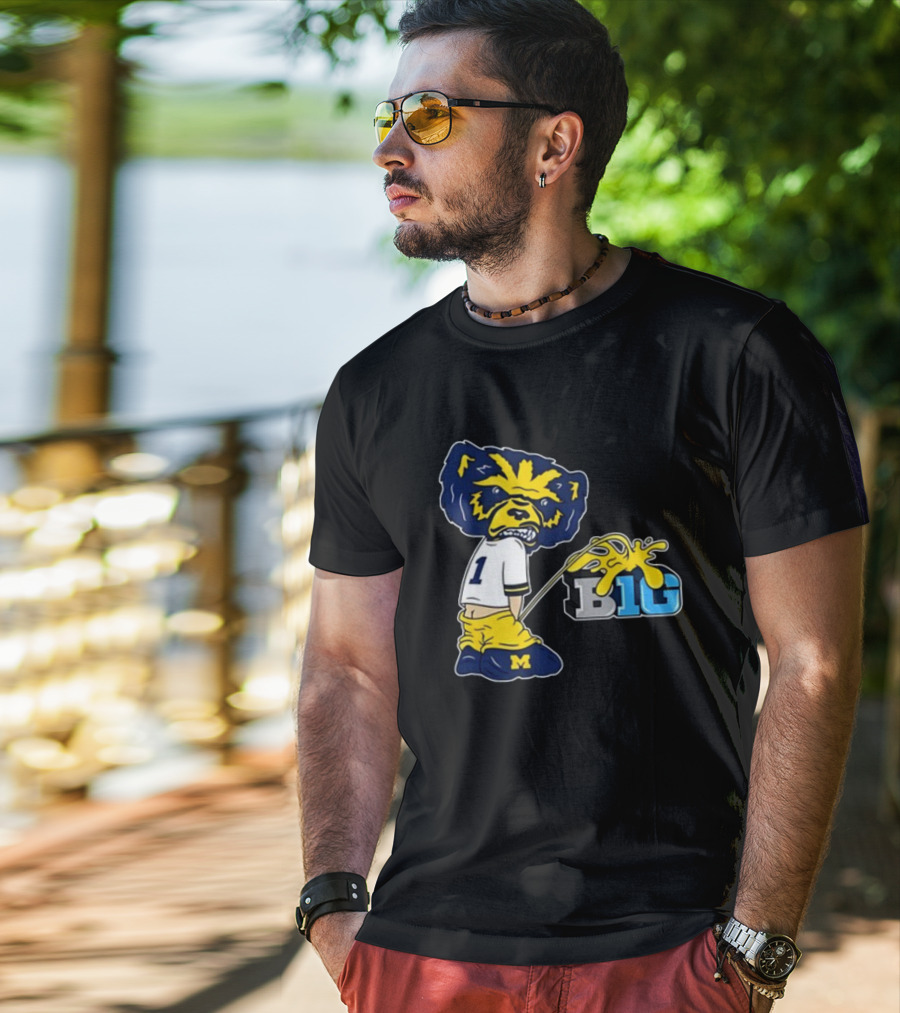 MI Big 10 Wolverine Parody Mascot T-Shirt