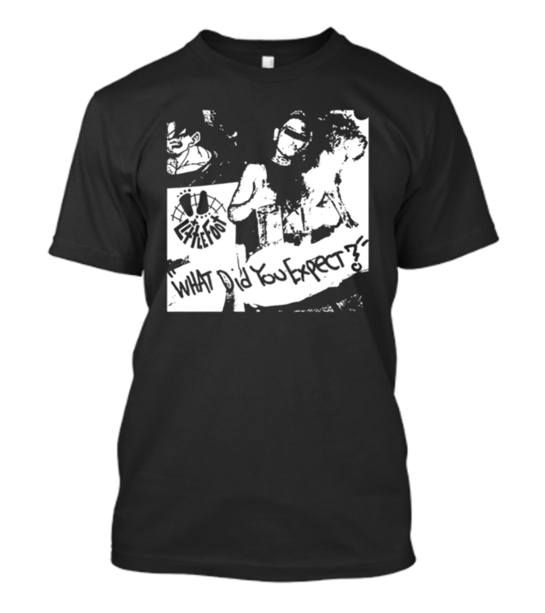 Little Foot What Did You Expect Comic Style Monochrome T-Shirt