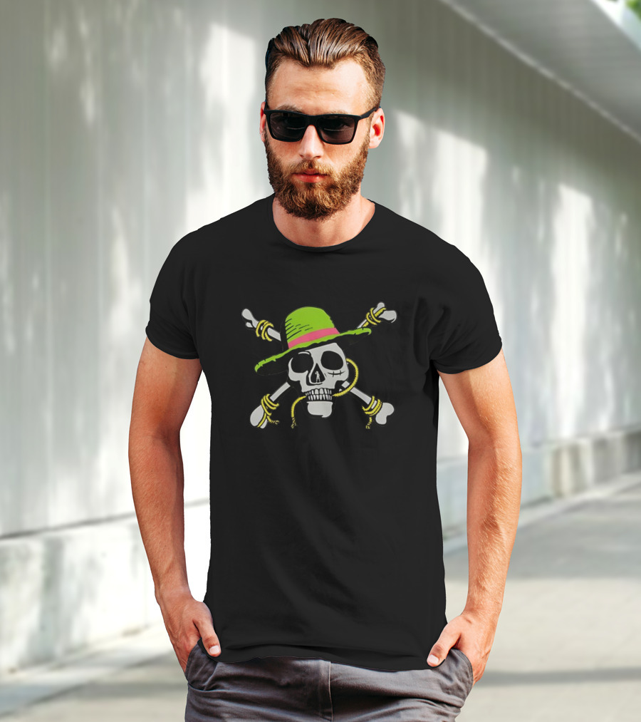 Skull Netfli X One Piece Adventure Luffy Iconic Straw Hat Crossbones T-Shirt