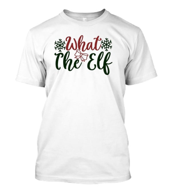 What The Elf Christmas Snowflake Bow T-Shirt