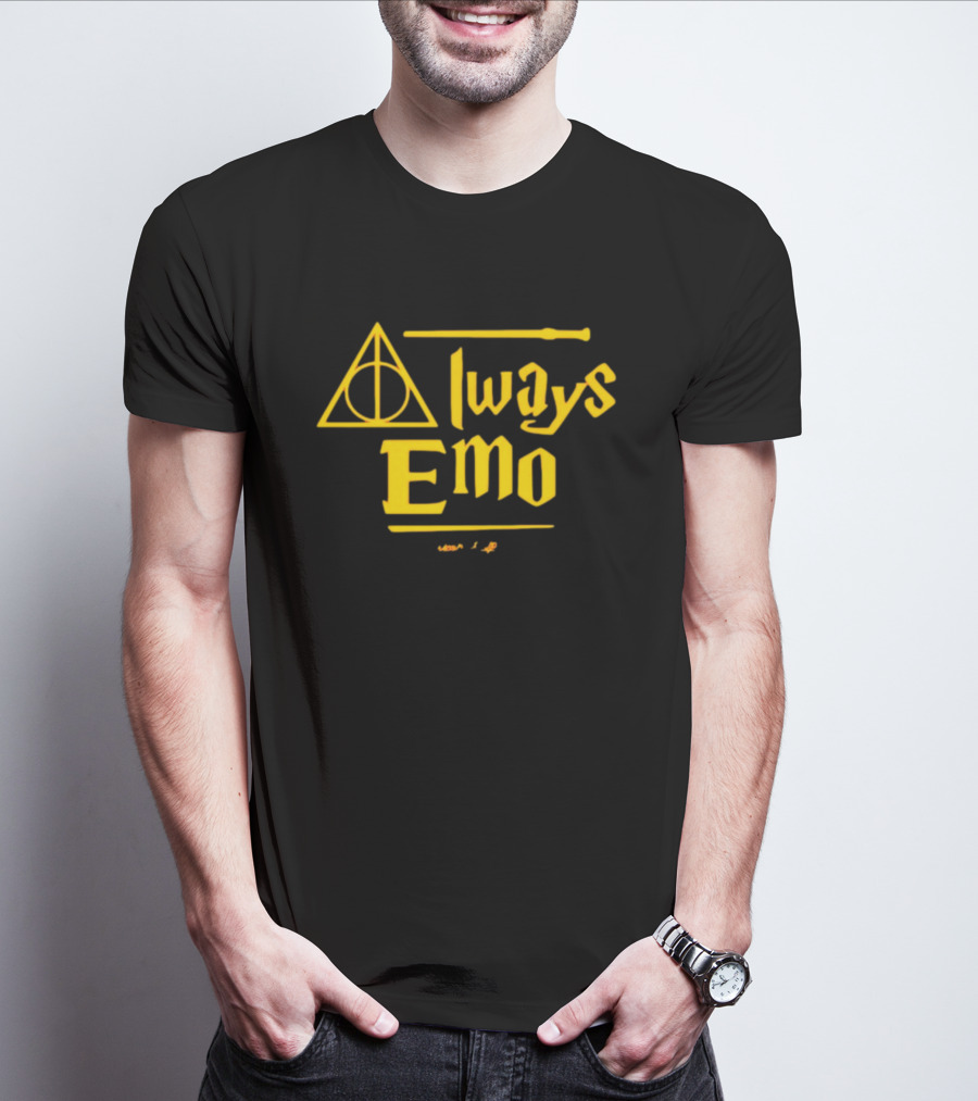 Always Emo Deathly Hallows Magic Wand T-Shirt