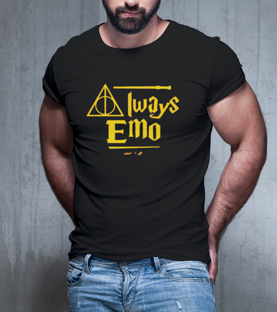 Always Emo Deathly Hallows Magic Wand T-Shirt