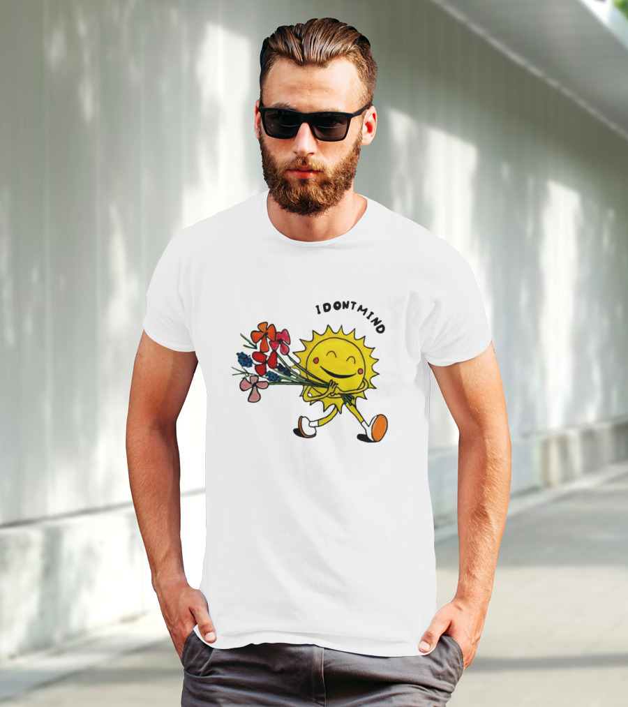 Idontmind Sunshine Carrying Colorful Flowers T-Shirt
