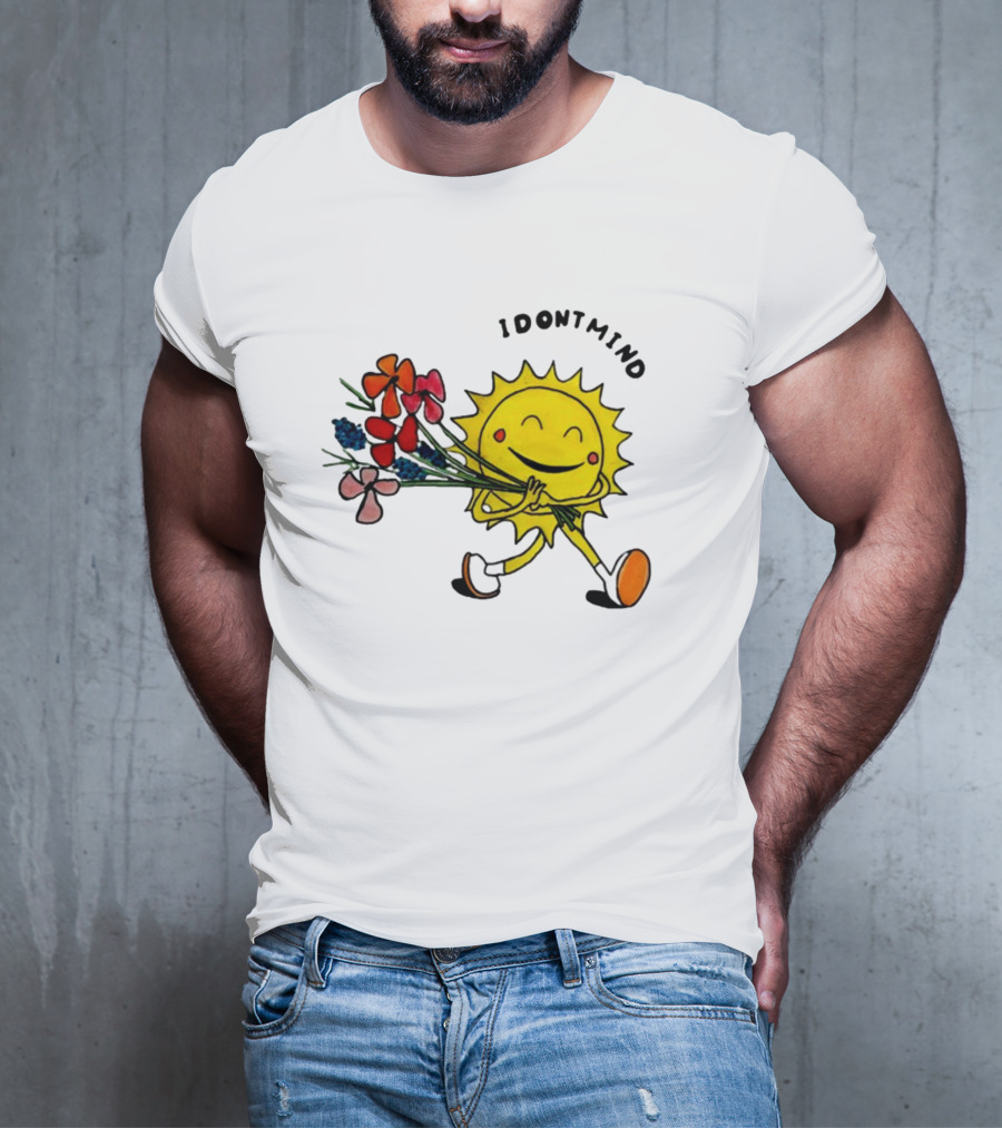 Idontmind Sunshine Carrying Colorful Flowers T-Shirt