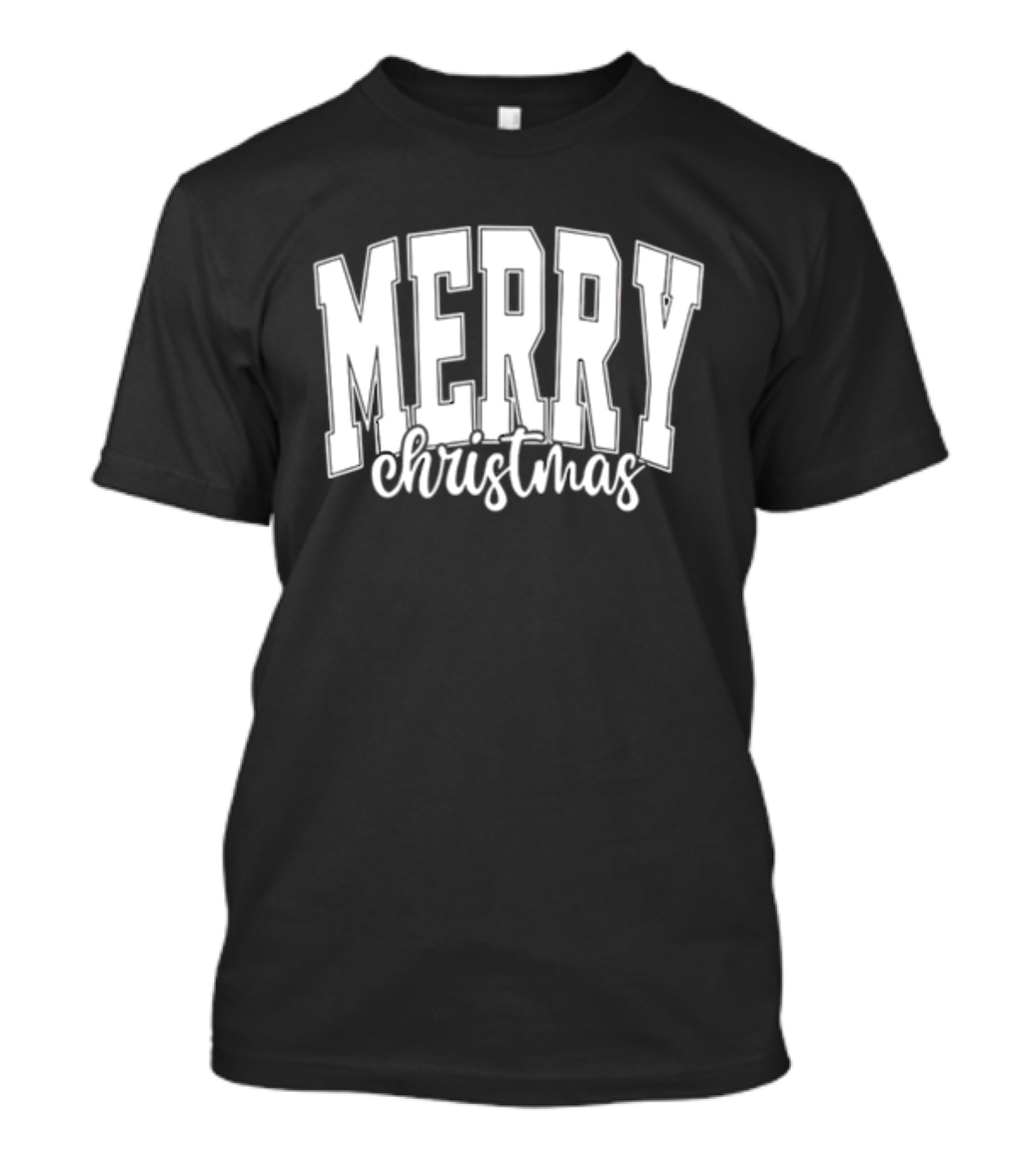 Merry Christmas Simple Classic Bold Festive Text T-Shirt