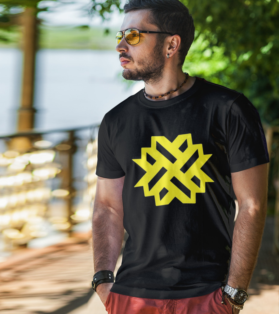 Naturewalkstudio Geometric Yellow Emblem T-Shirt