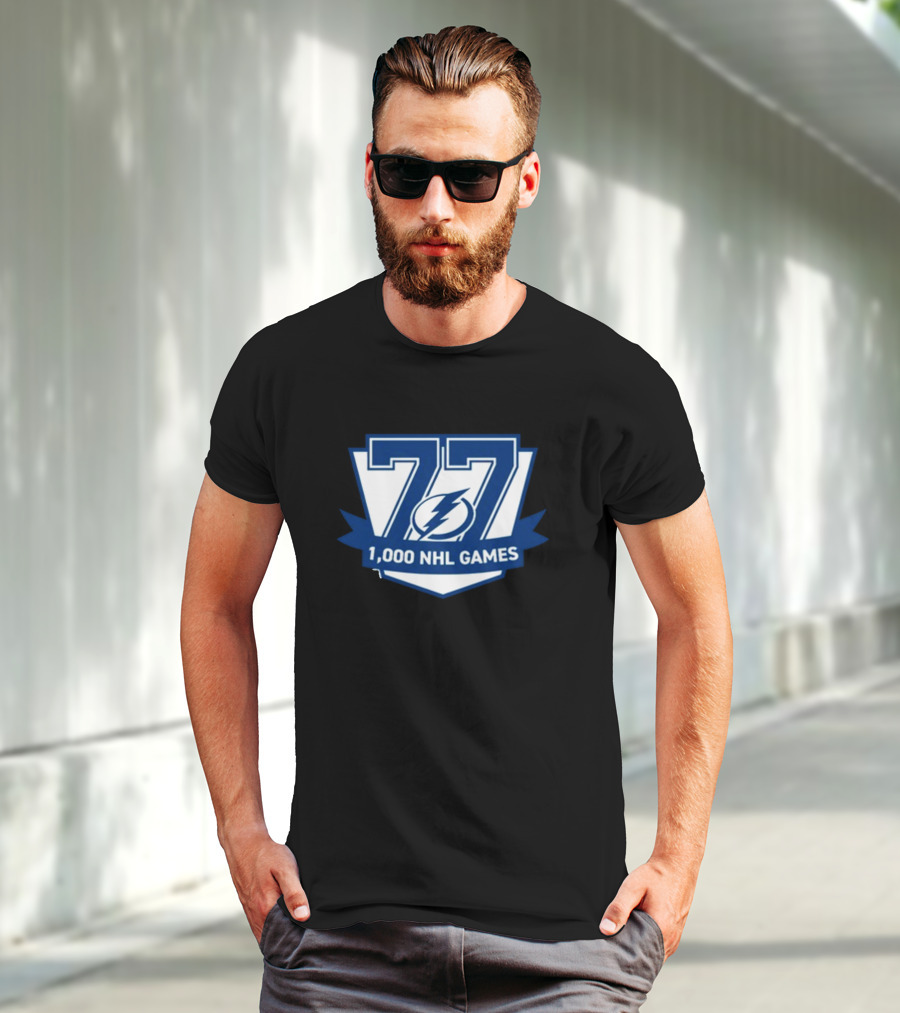 Gabby Shirley Victor Hedman 77 1,000 NHL Games T-Shirt