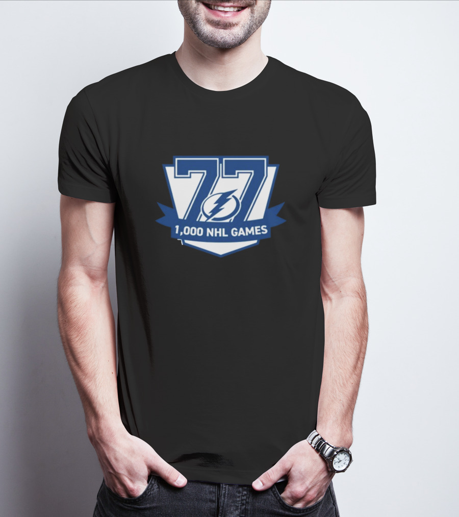 Gabby Shirley Victor Hedman 77 1,000 NHL Games T-Shirt